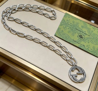 Gucci Interlocking G Oval Link Chain Necklace
