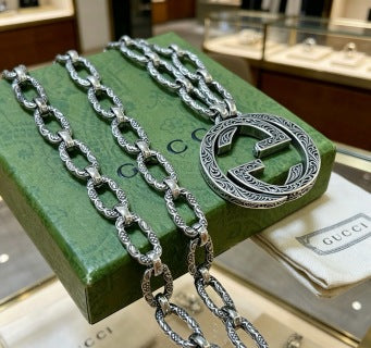 Gucci Interlocking G Oval Link Chain Necklace