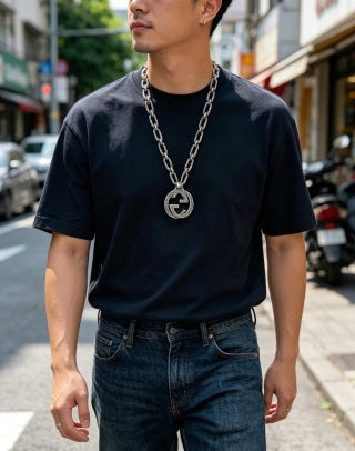 Gucci Interlocking G Oval Link Chain Necklace