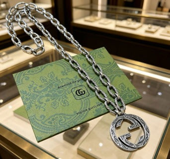 Gucci Interlocking G Oval Link Chain Necklace