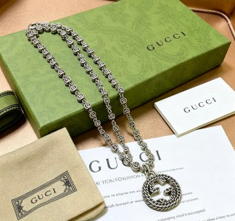 Gucci Interlocking G Rope Chain Pendant Necklace