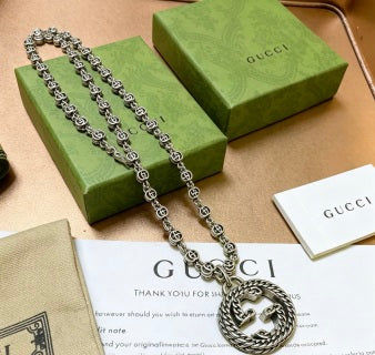 Gucci Interlocking G Rope Chain Pendant Necklace