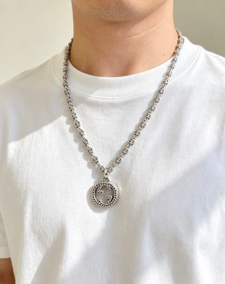 Gucci Interlocking G Rope Chain Pendant Necklace