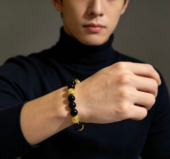 Gucci Interlocking G Coin Bead Bracelet