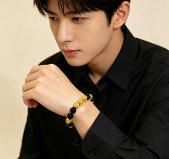 Gucci Interlocking G Coin Bead Bracelet