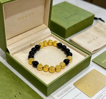 Gucci Interlocking G Coin Bead Bracelet