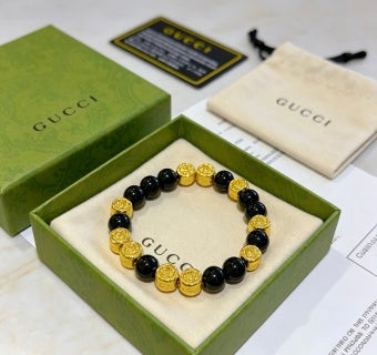 Gucci Interlocking G Coin Bead Bracelet