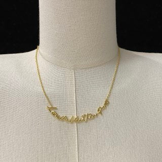 Louis Vuitton Script Logo Arc Chain Necklace