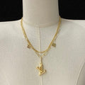 Louis Vuitton Blossom LV Initial Layered Necklace