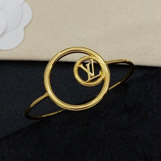 Louis Vuitton Circle LV Monogram Open Cuff Bracelet