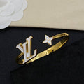 Louis Vuitton Blossom LV Initial Open Cuff Bracelet