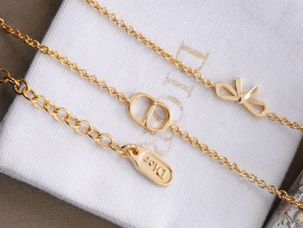 Dior Aurelia Pearl-Accent Letter Charm Layered Necklace