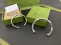 Gucci Horsebit Sculptural Open Cuff Bracelet