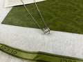 Gucci GG Barrel Engraved Silver Pendant Necklace