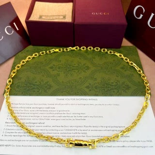 Gucci Padlock Charm Multi Chain Necklace