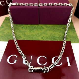 Gucci Padlock Charm Multi Chain Necklace