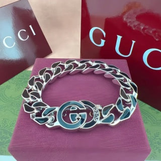 Gucci Interlocking G Chunky Chain Cuff Bracelet