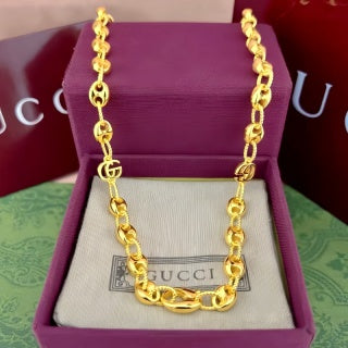 Gucci Interlocking G Layered Chain Necklace
