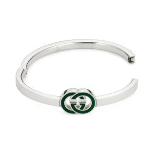 Gucci Interlocking G Duo Enamel Cuff Bracelet