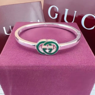 Gucci Interlocking G Duo Enamel Cuff Bracelet