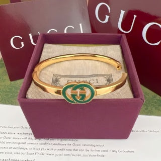 Gucci Interlocking G Duo Enamel Cuff Bracelet