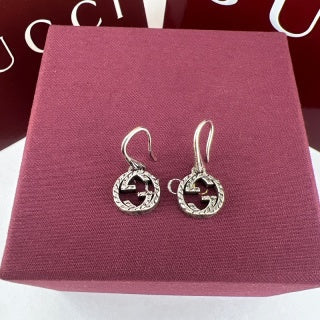 Gucci Interlocking G Circular Drop Hoop Earrings
