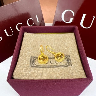 Gucci Interlocking G Circular Drop Hoop Earrings