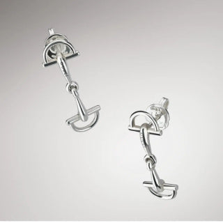 Gucci GG Horsebit Drop Stud Earrings
