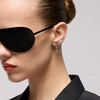 Gucci GG Horsebit Drop Stud Earrings