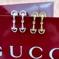 Gucci GG Horsebit Drop Stud Earrings