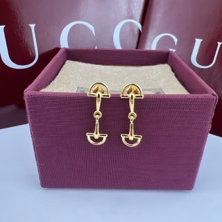 Gucci GG Horsebit Drop Stud Earrings