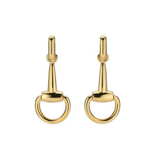 Gucci GG Horsebit Drop Gold & Silver Earrings
