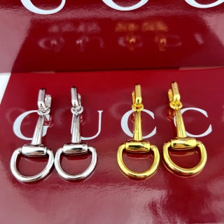 Gucci GG Horsebit Drop Gold & Silver Earrings