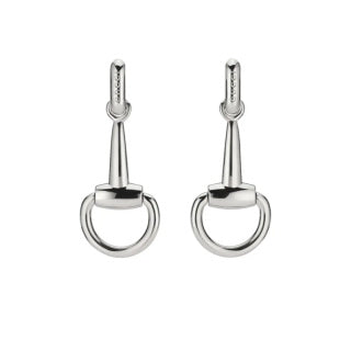 Gucci GG Horsebit Drop Gold & Silver Earrings