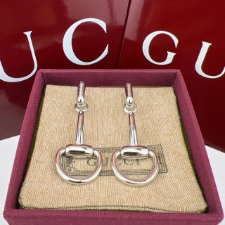 Gucci GG Horsebit Drop Gold & Silver Earrings