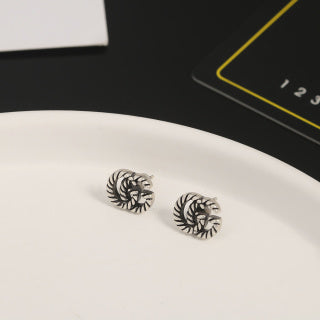 Gucci Twisted Spiral Logo Stud Earrings