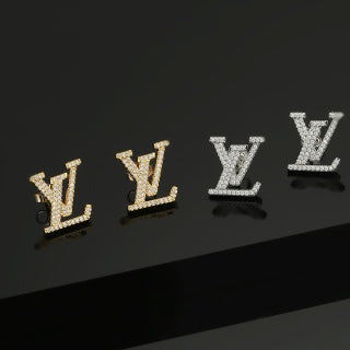 Louis Vuitton Signature Letter Stud Earrings