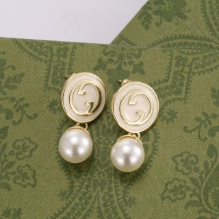 Gucci Interlocking G Pearl Drop Earrings