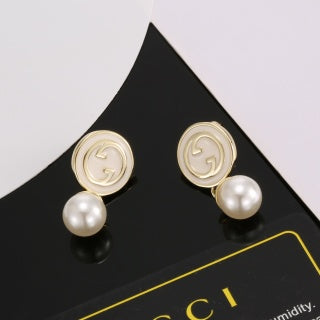 Gucci Interlocking G Pearl Drop Earrings