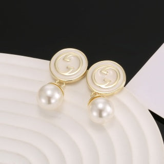 Gucci Interlocking G Pearl Drop Earrings