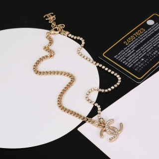 Chanel Glamorous Crystal CC Statement Necklace