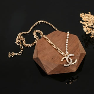 Chanel Glamorous Crystal CC Statement Necklace