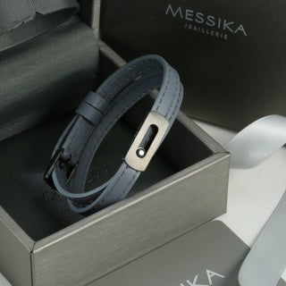 Messika Move Leather Wrap Bracelet