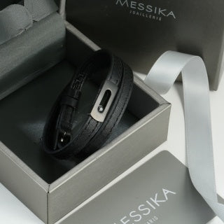 Messika Move Leather Wrap Bracelet