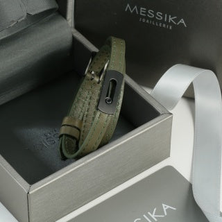 Messika Move Leather Wrap Bracelet