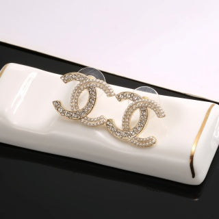 Chanel Elegant Pavé CC Earrings